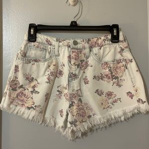 Flowered Printed Shorts